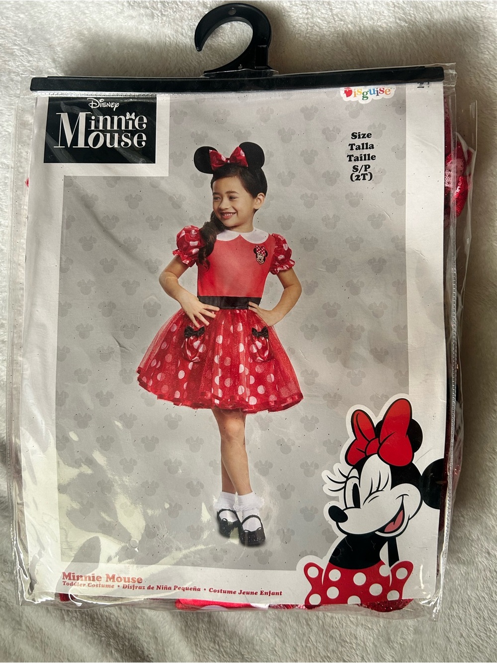Disney Minnie Mouse Red and Black Girls Costume with Polka-Dot Skirt - Picture 2 of 6